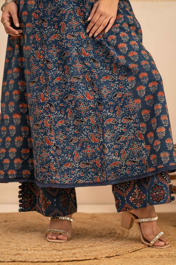 Indigo Palazzo with Potli buttons on the sides - Image 2