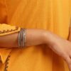 Silver Small motif Bangles in 2.4 size- Set of 4
