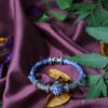 Silver Meenakari Work Kada- Size: 2.4 Openable in Electric Blue color - Image 3