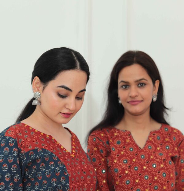 Silver Flower Jhumki - Image 2