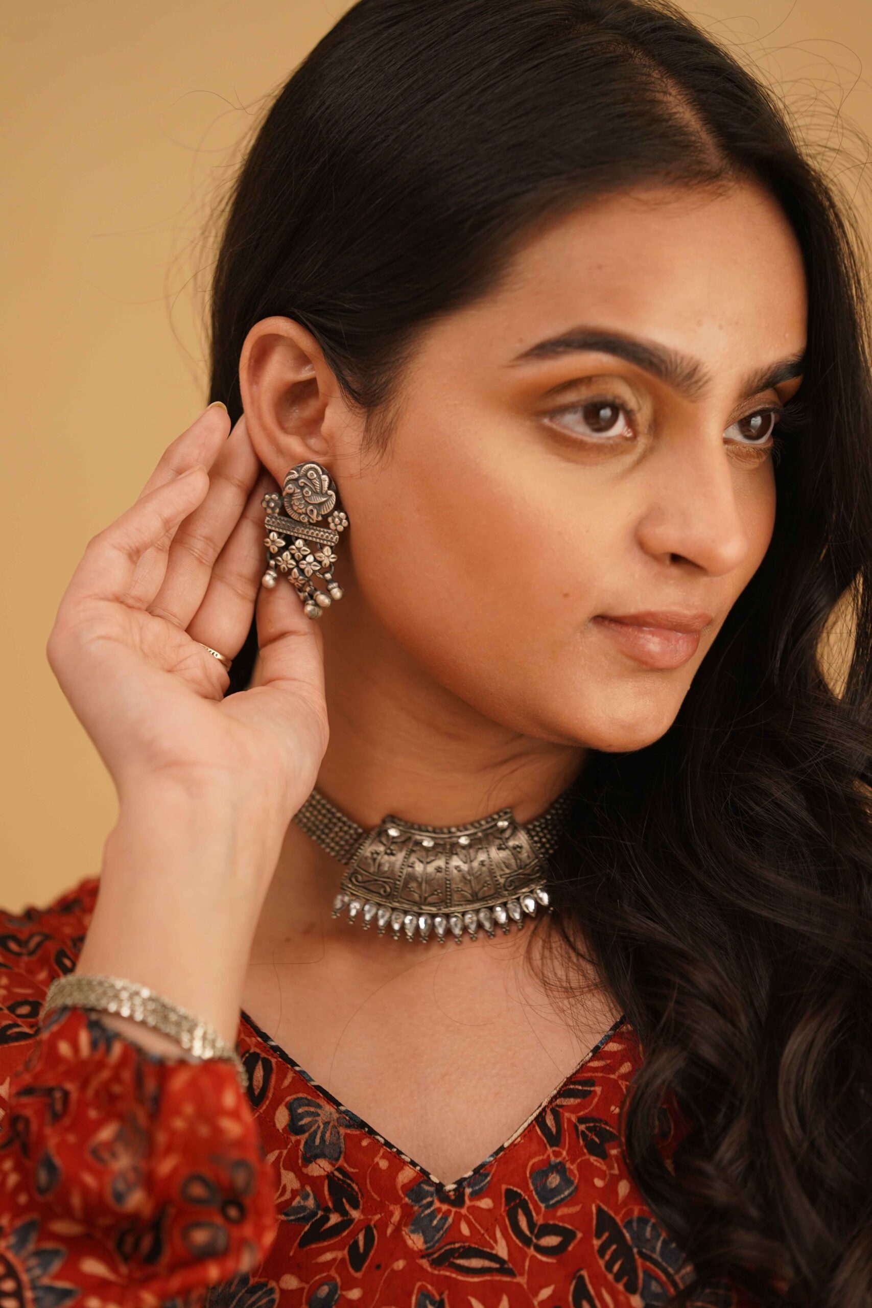 Silver Bird Jaal Jhumki
