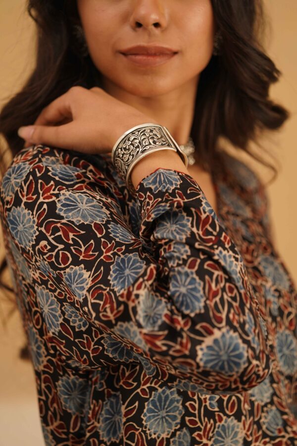 Silver Floral Cuff- Single Pc - Image 4