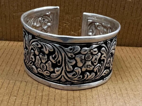 Silver Floral Cuff- Single Pc - Image 5