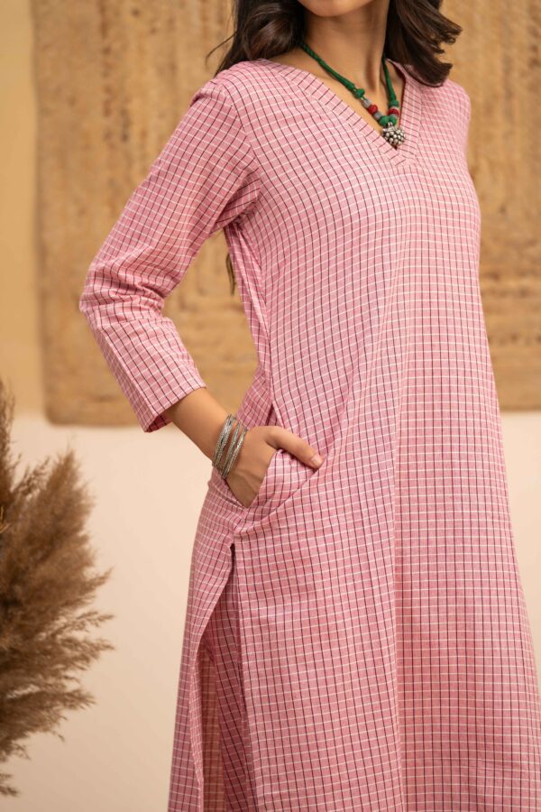 Hand woven cotton Kurta and Palazzo set - Image 7