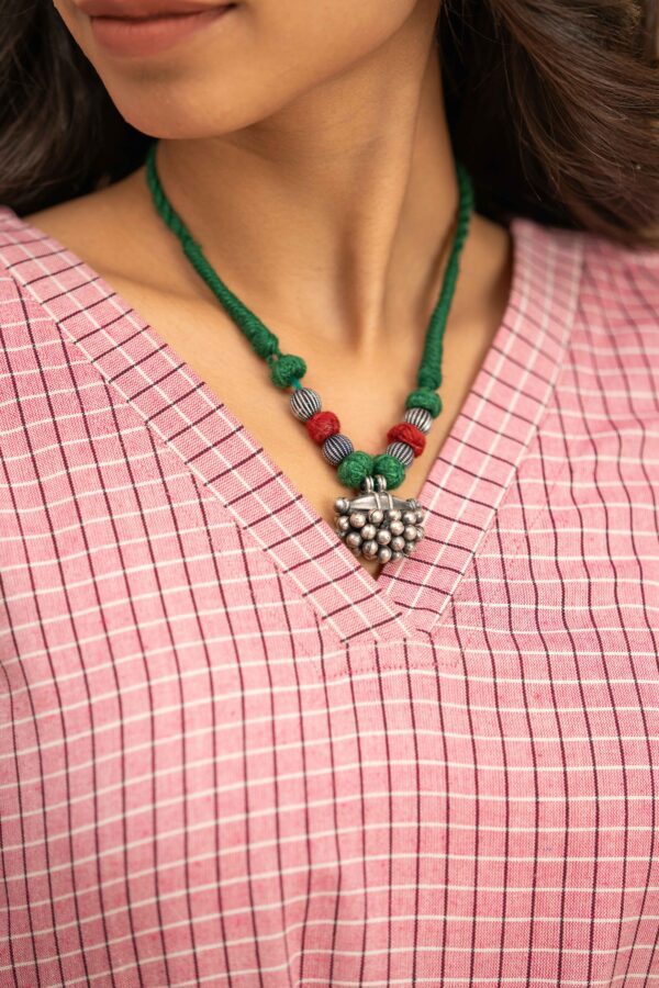 Hand woven cotton Kurta and Palazzo set - Image 8