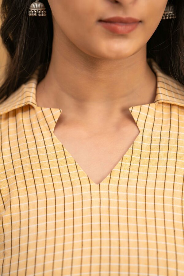 Hand woven cotton Kurta and Palazzo set - Image 8