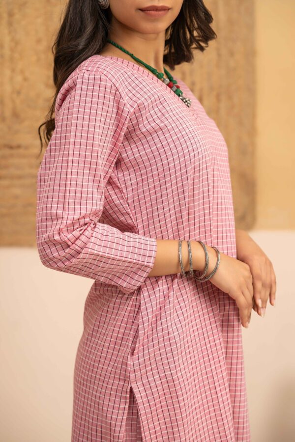 Hand woven cotton Kurta and Palazzo set - Image 9