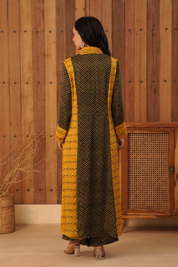 Ajrakh A-Line Kurta with Palazzo in Modal Fabric - Image 3