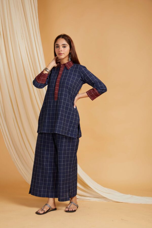 Navy Cotton Shirt Co-ord Set of 2 - Image 4