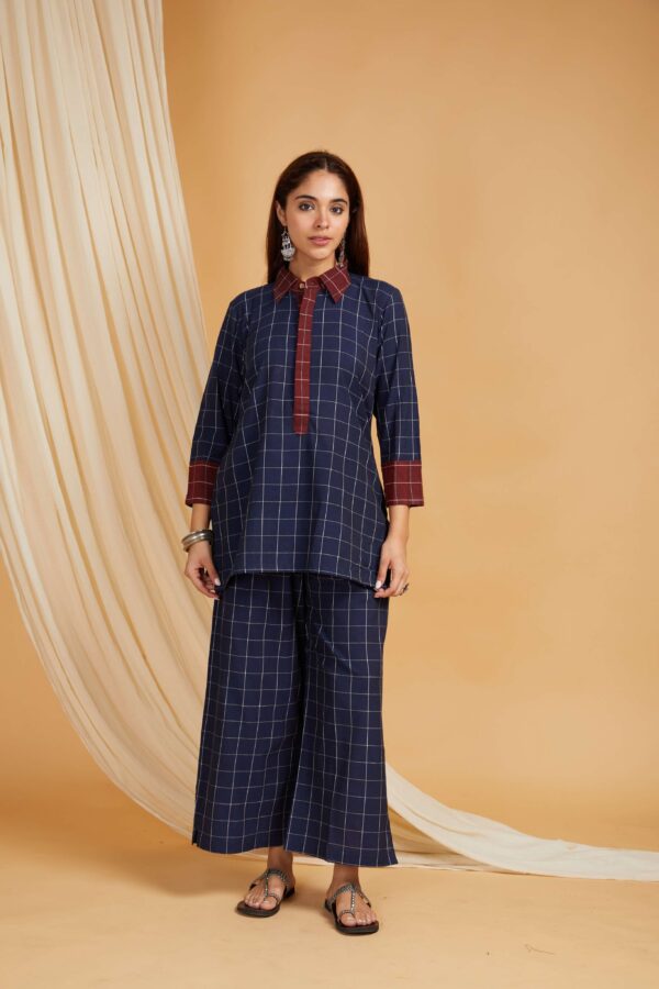 Navy Cotton Shirt Co-ord Set of 2 - Image 3