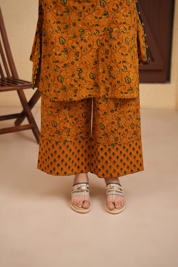 Yellow Cotton Ajrakh Palazzo