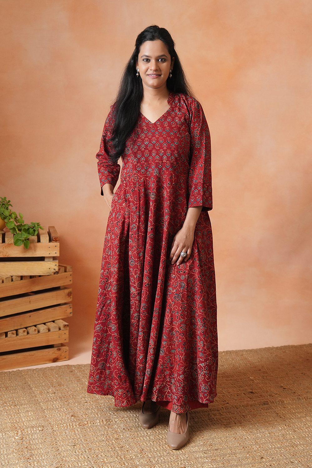 Tattva Ajrakh Flared Kurta Set of 2