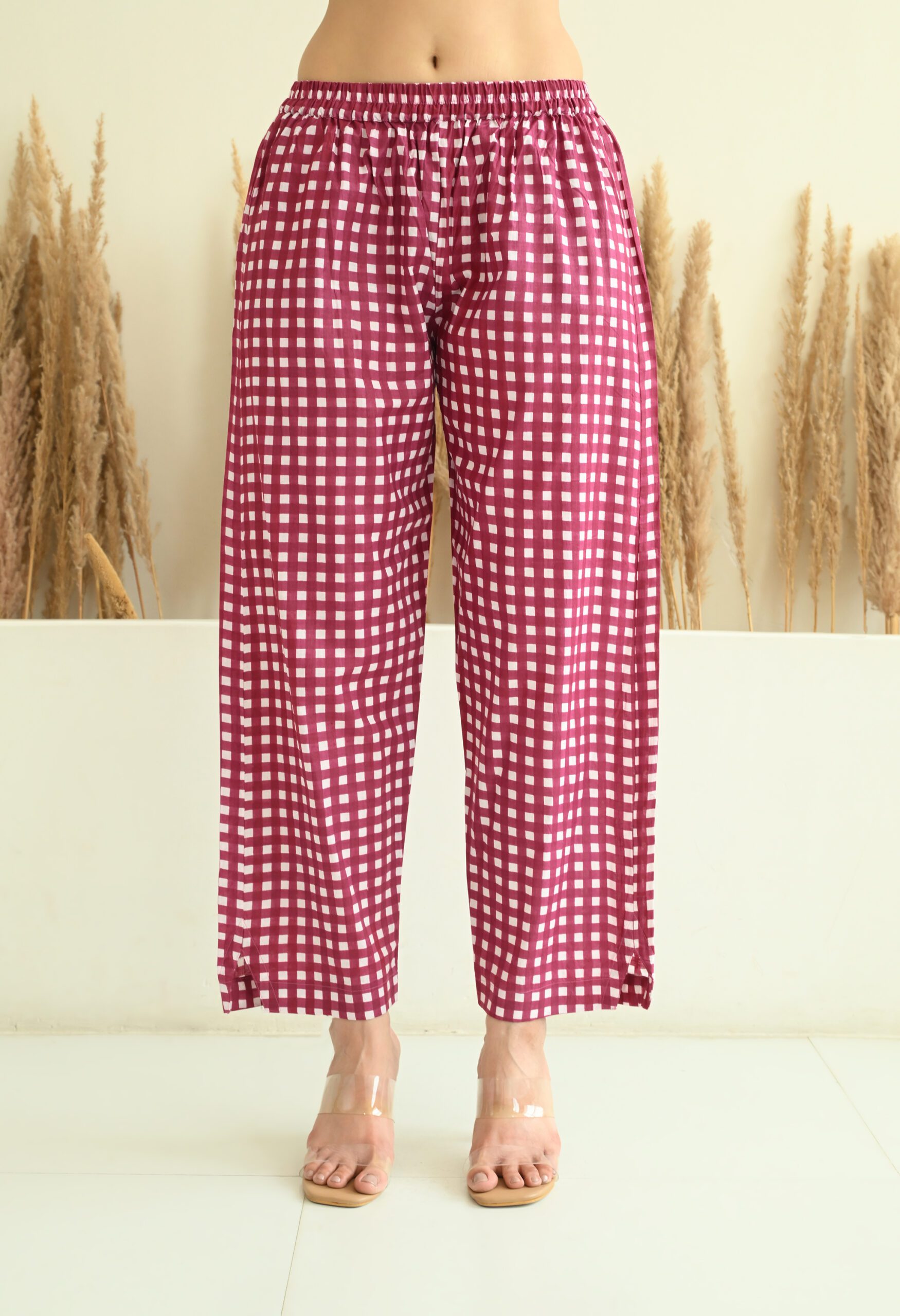 Checks & Animal Printed Short Kurta Pants Co-Ord Set - Image 6