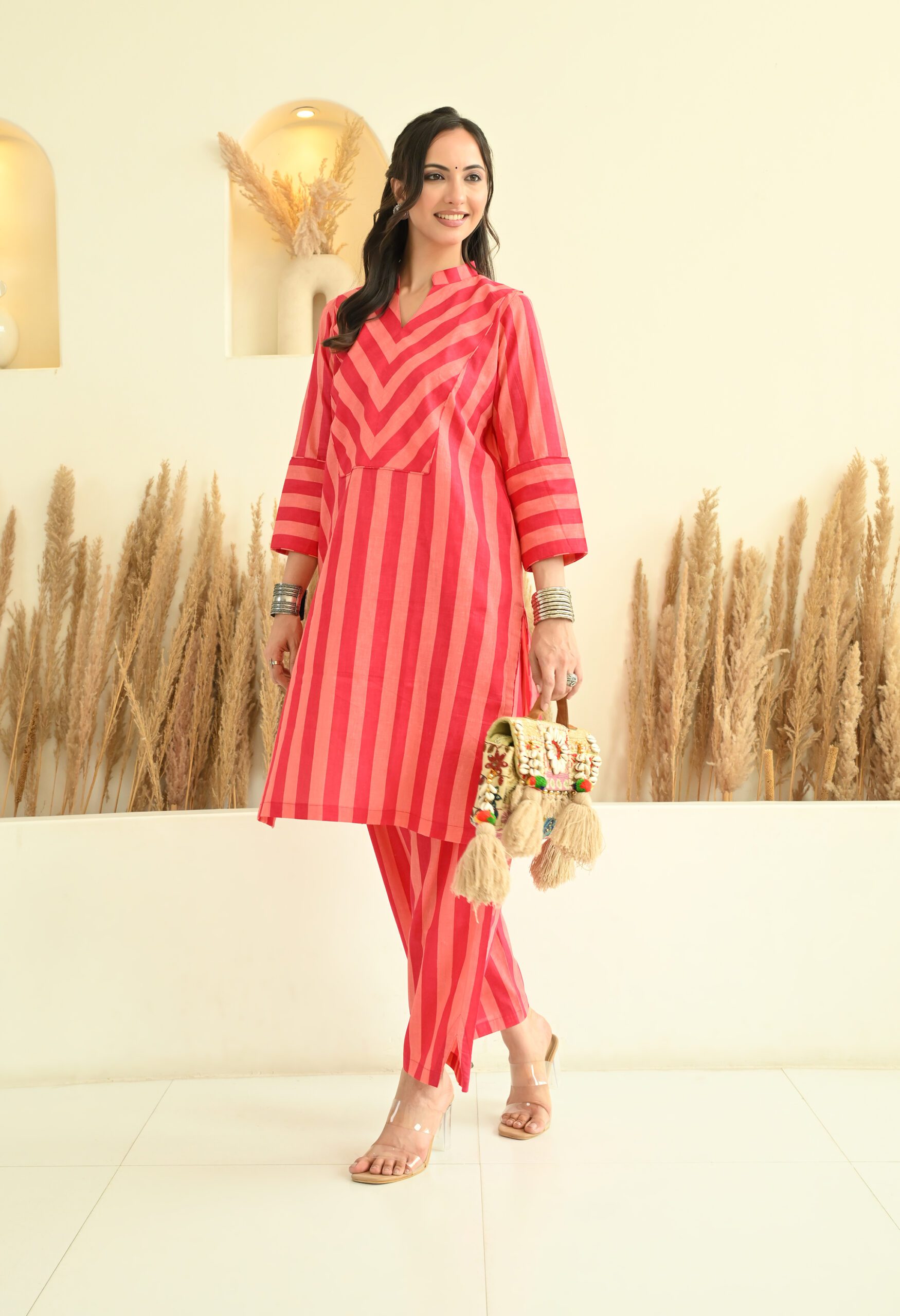 Stripes Printed Kurta and Pants Co-ord Set - Image 2
