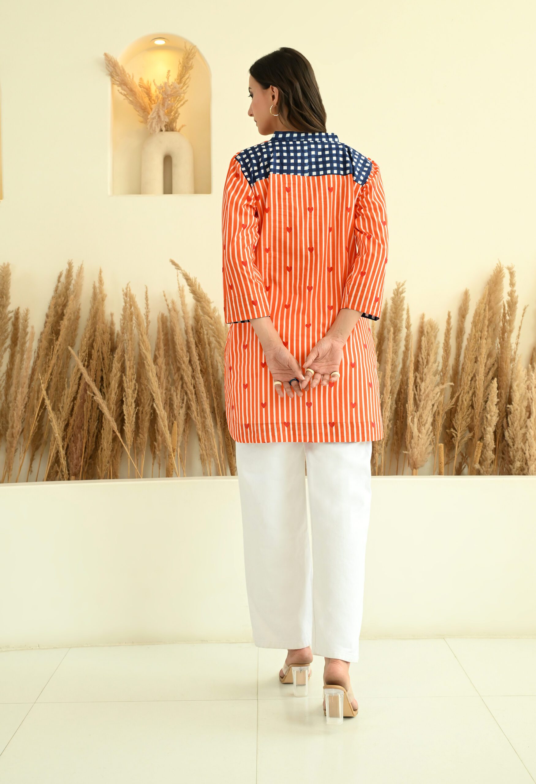 Stripes & Heart Printed Top - Image 3